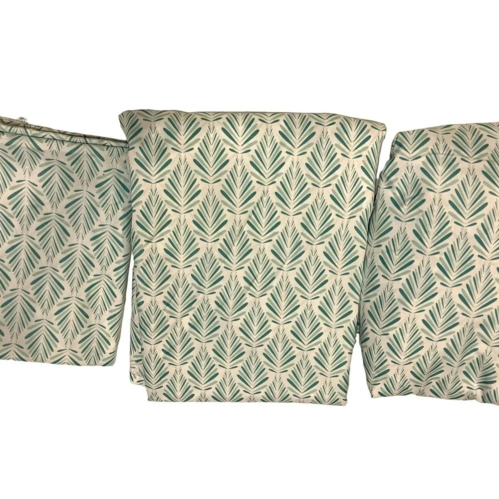 2 Single Bed Sheet Sets Turquoise and Aqua Marine Light Colors Polyester